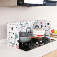 foldable kitchen gas stove baffle plate aluminum frying pan cooking oil splash protection kitchen splatter screens accessories