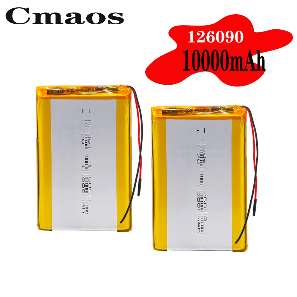 Аккумулятор Li-polymer 3,7 В 10000 мАч 126090 с печатной платой 7566121 для планшетных ПК, DVD, GPS, MID, PDA, Bluetooth-динамиков, цифровых камер и светодиодных ламп.