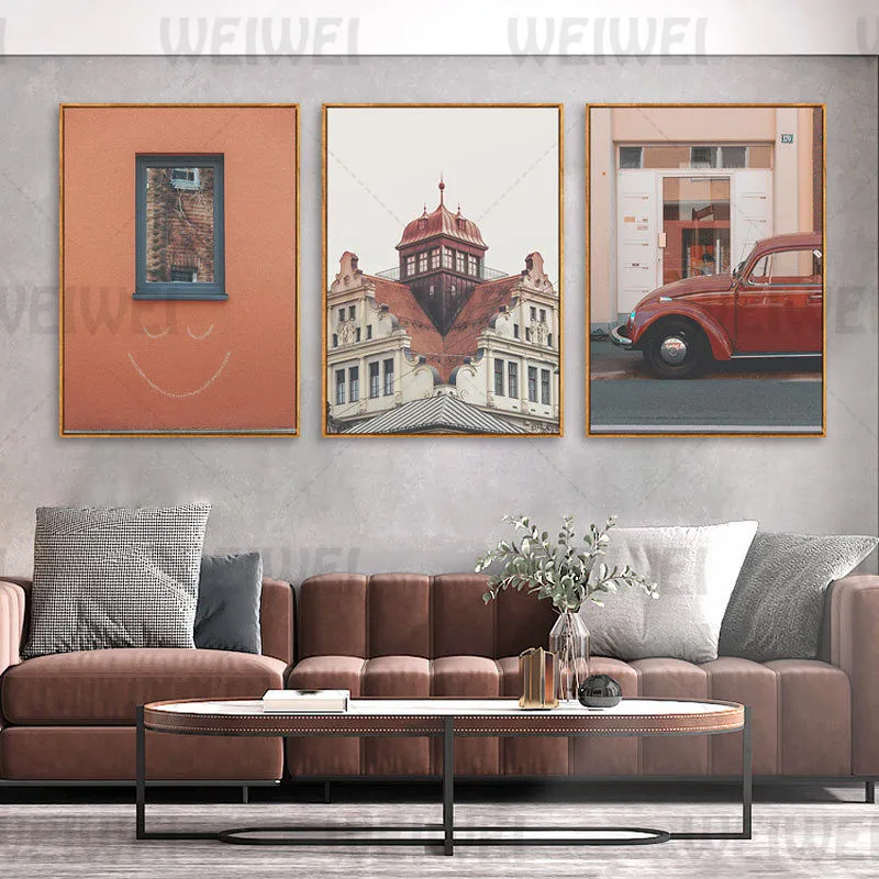

Still Life Architecture Home Decoration Painting Flowers On Windowsill Living Room Wall Canvas Poster Building Car Bedroom Print