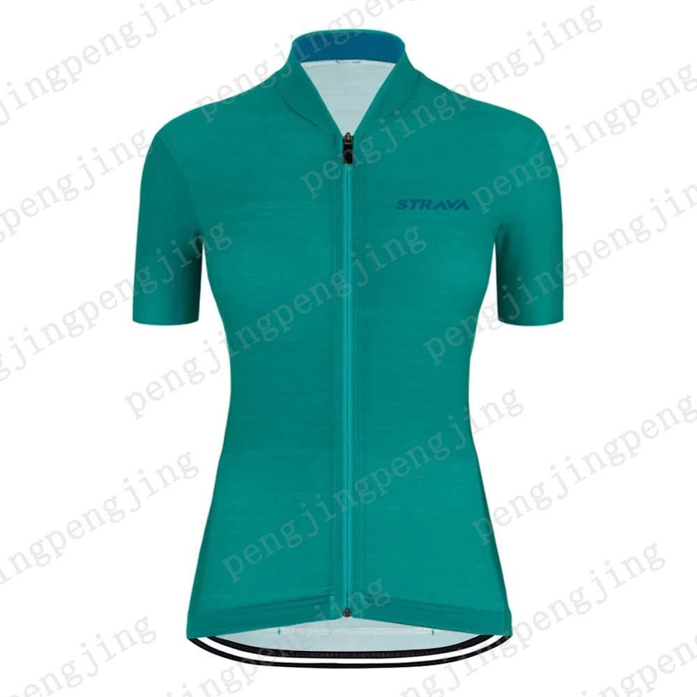 

Футболка STRAVA женская с коротким рукавом, Джерси, велосипедная одежда, быстросохнущая дышащая летняя рубашка для велоспорта