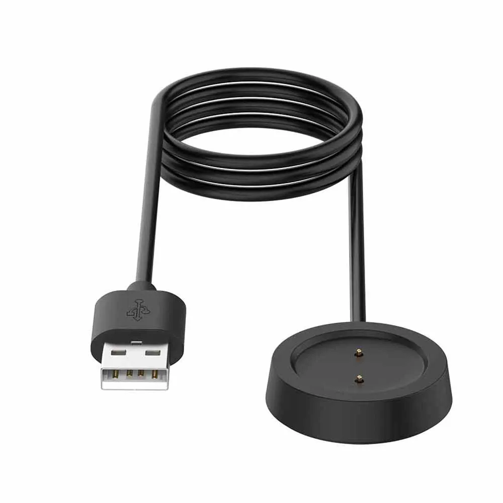 Черный 1 м сменный USB Магнитный зарядный док-кабель для Xiaomi Huami Amazfit GTR 42 мм 1909 GTR 47 мм 1901 шнур зарядного устройства - Цвет: Черный