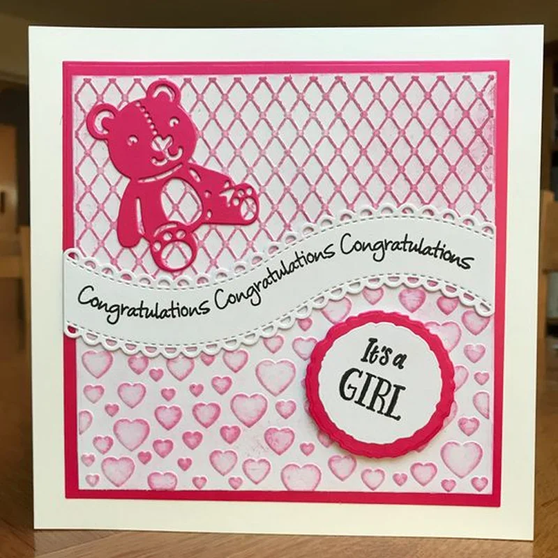 15*15 см сердце сетка с точками волнообразными линиями папки для тиснения создания