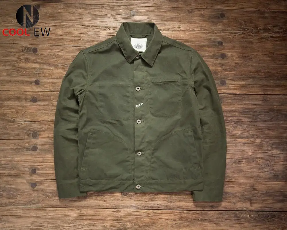 

RGT-0002 Read Description! Asian Size Good Quality Cotton Canvas Wax Water Proof Jacket