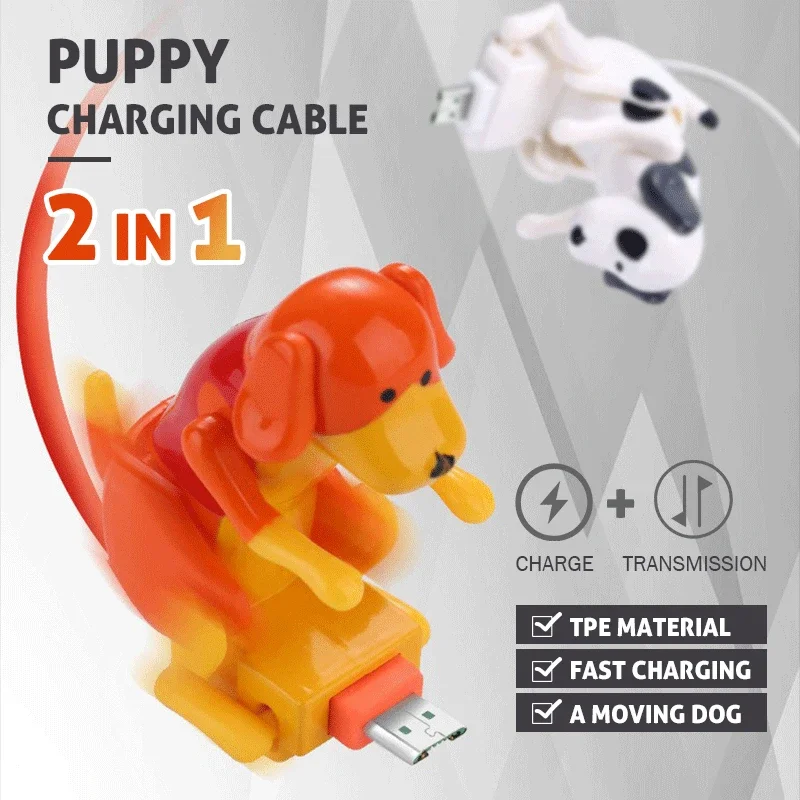 

Funny Humping Dog Fast Charger Cable Mini Smartphone Cable Charger 1M Charging Line Cute Micro usb Cable Fast Charging Cable