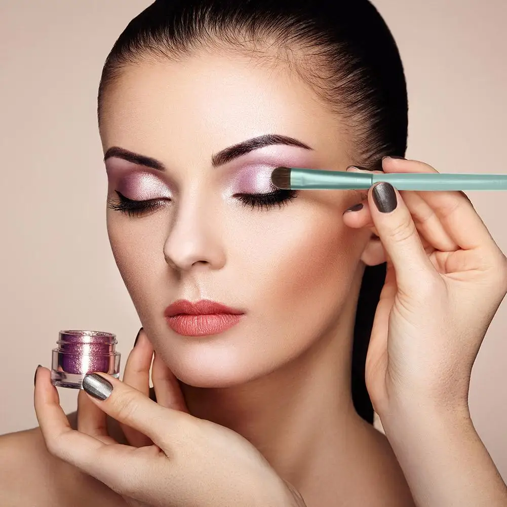 5pcs Путешествия Портативный мини размазывает тени подводка для глаз набор кистей