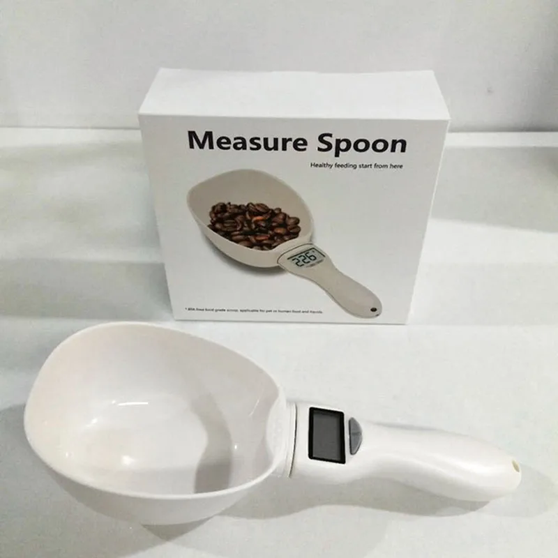 

800g/1g Pet Food Scale Cup For Dog Cat Feeding Bowl Kitchen Scale Spoon Measuring Scoop Cup Portable With Led Display