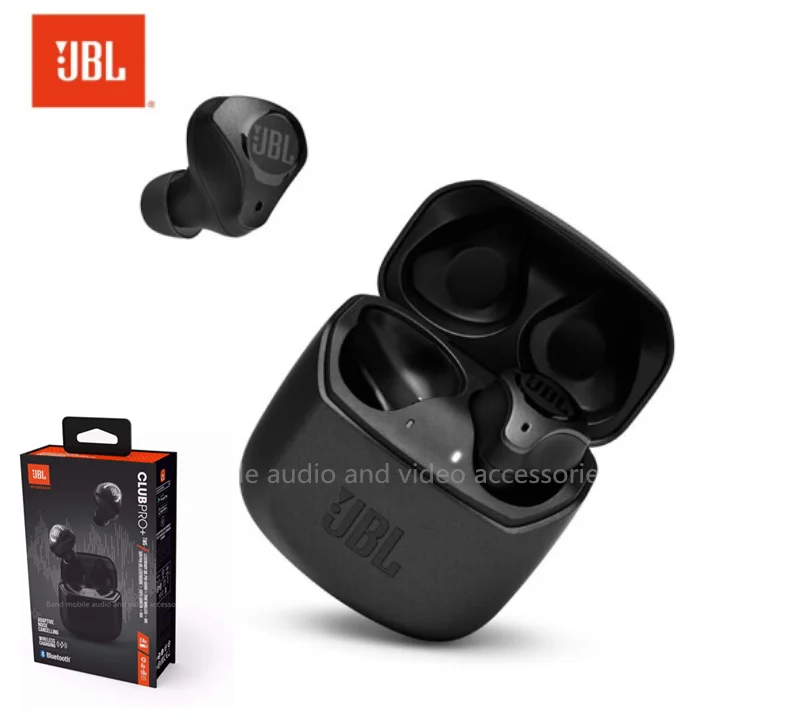 JBL-auriculares inalámbricos CLUB PRO +, audífonos TWS con Bluetooth, cancelación de ruido, deportivos, a prueba de agua, con micrófono, originales
