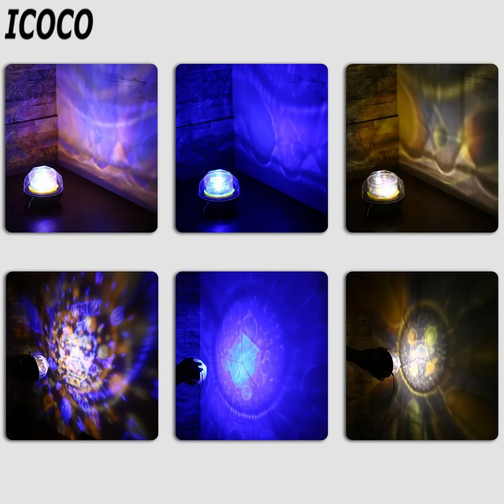 ICOCO, звездное небо, Волшебная Лампа для проектора, Созвездие/планета/Земля/Рождество, вращающийся Galaxy, светодиодный светильник, ночник, Космический светильник, Вселенная