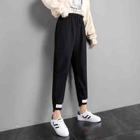 2021 new sportswear womens lettered ankles spring and autumn guard pants corset harem high waist loose casual d025