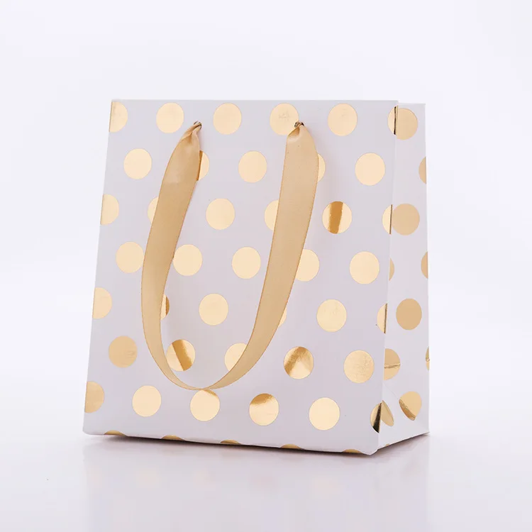 

Small Gift Bags with Ribbon Handles Gold Mini Gift Bag,for Birthday Weddings Christmas Holidays Graduation Baby Showers
