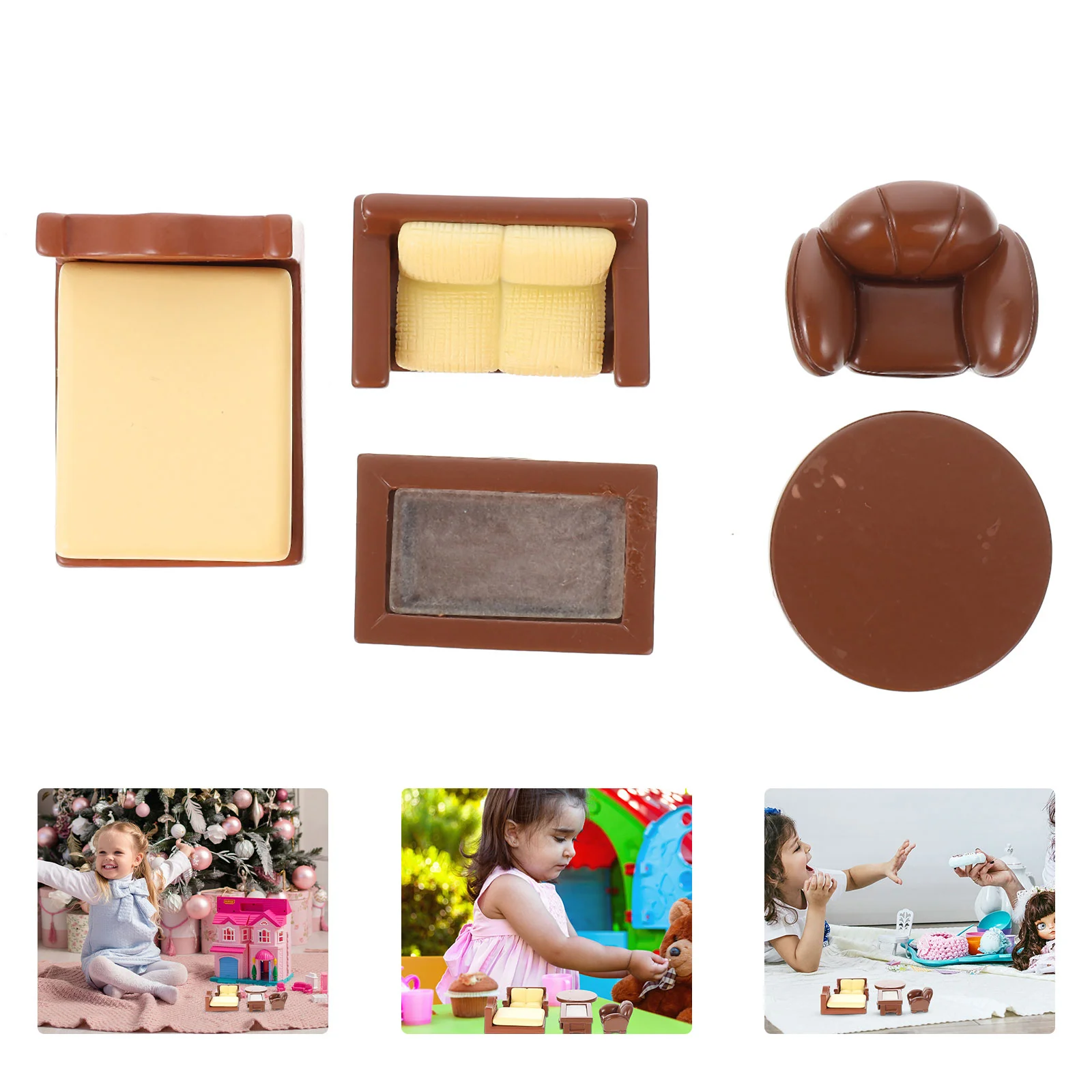 

5Pcs Mini Furniture Adornment Resin Furniture Ornament Mini House Decoration