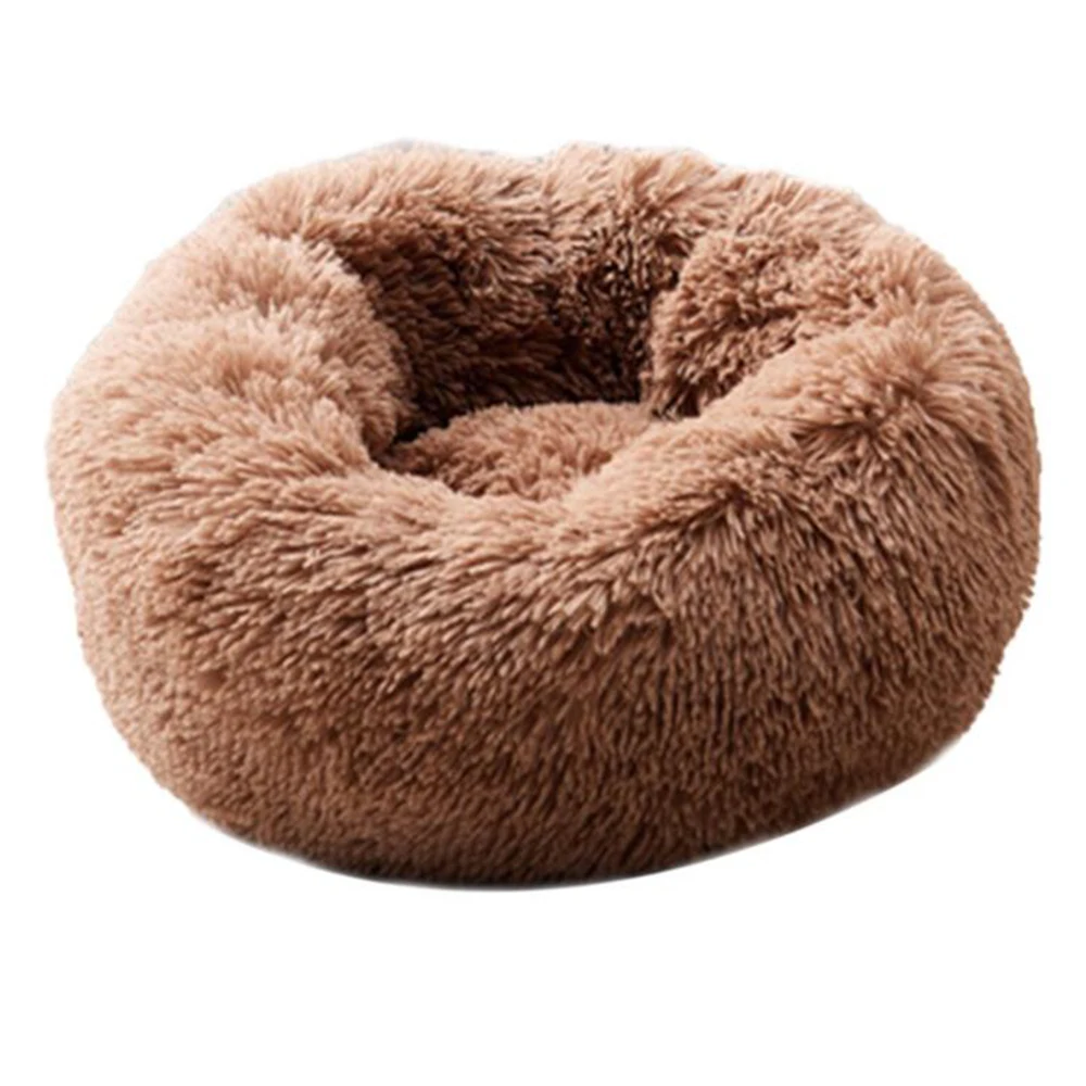 Теплая Флисовая кровать для собак круглая подушка шезлонга маленьких средних