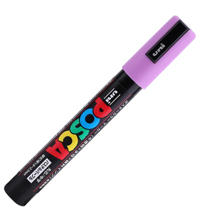3 шт./партия Mitsubishi Uni Posca PC-5M маркер-средний Tip-1.8mm-2.5mm 17 цветов художественные маркеры офисные школьные принадлежности - Цвет: Светло-фиолетовый