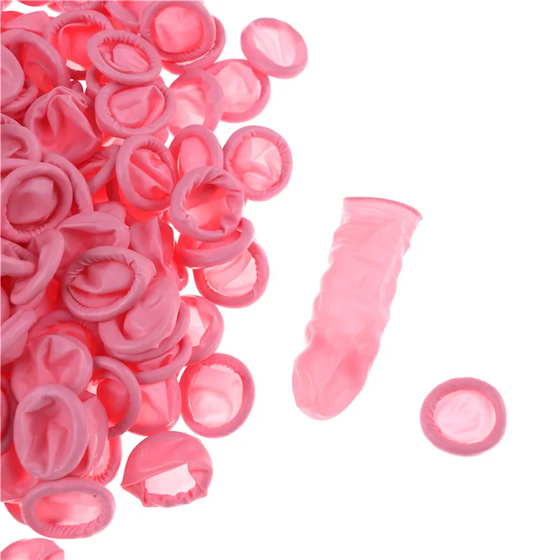 300 шт./лот прочные розовые латексные защитные перчатки для пальцев