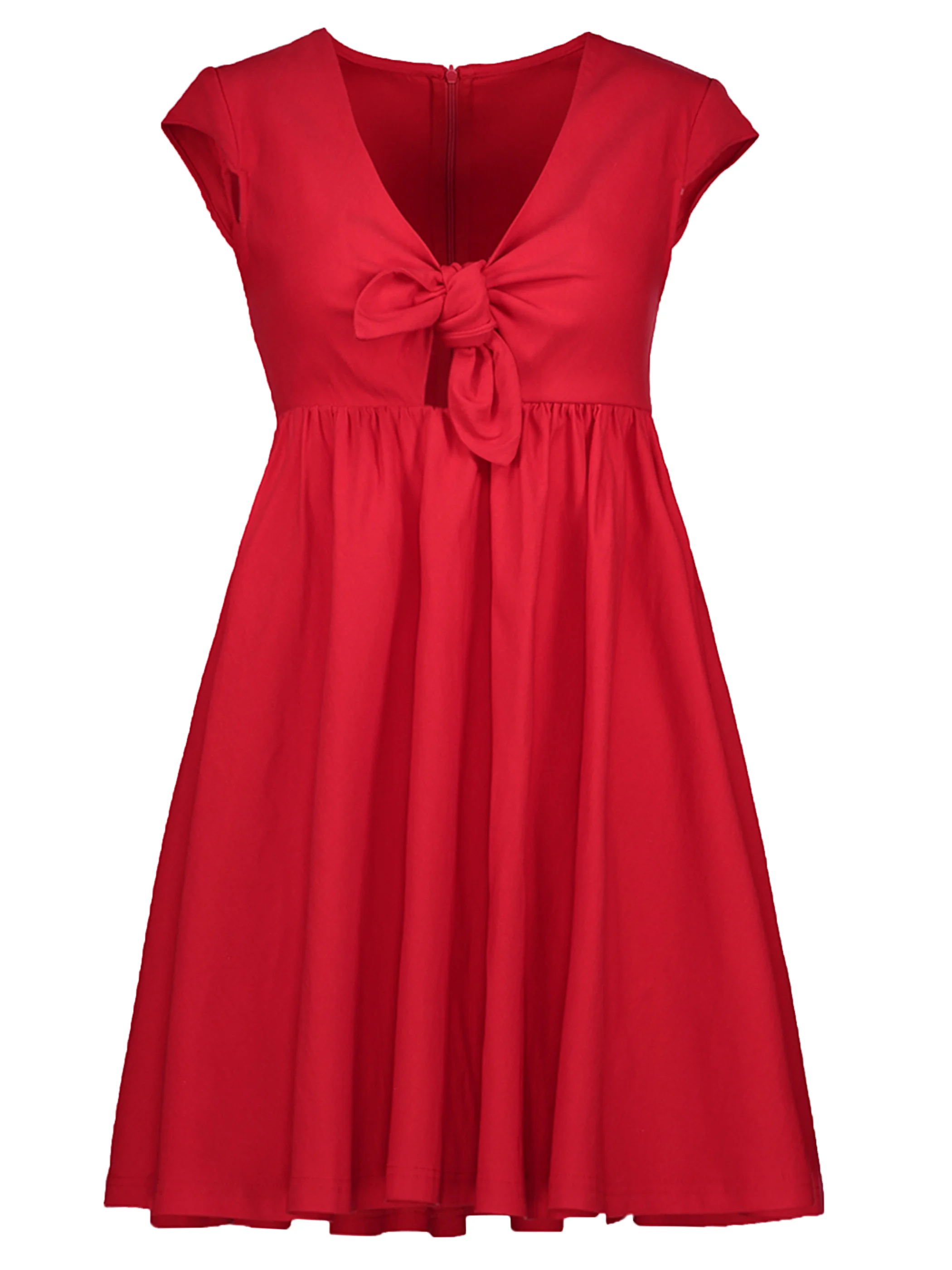 Винтажное женское платье трапециевидной формы с глубоким v-образным вырезом на