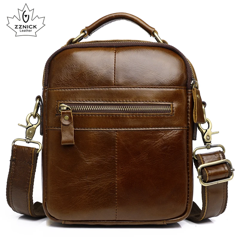 Men's Genuine Leather Bag Shoulder Bag Belt Bags Messenger Bags Men Handbag Fashion Flap Crossbody Luxury Handbag ZZNICK