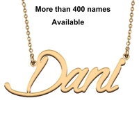 cursive initial letters name necklace for dani birthday party christmas new year graduation wedding valentine day gift