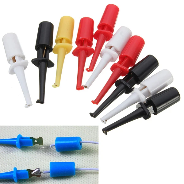 10Pcs Multimeter Lead Wire Probe Test Hook Kit Connector Electronics Laborator | Обустройство дома