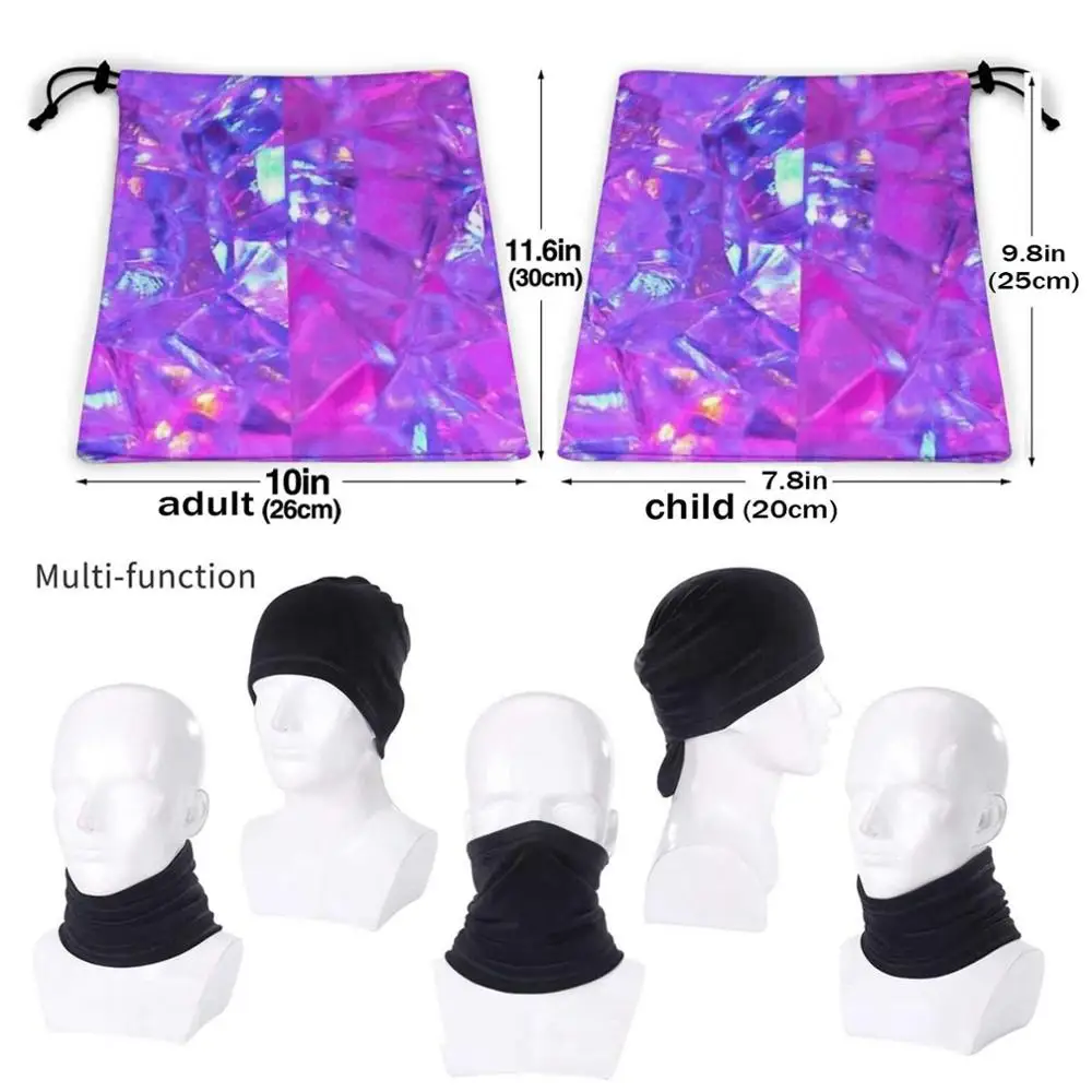 Velvet Cavir Quartz Holo Moonstone Marble Outdoor Hunting Hiking Camping Scarf Mask Black Rose Gold Chrome Geometric |