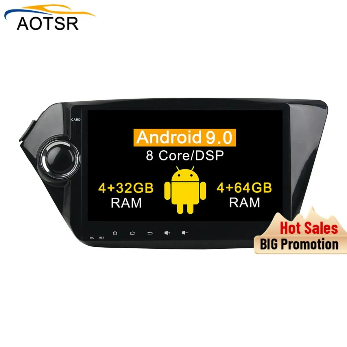 Автомобильный dvd плеер DSP 4 + 64 гб Android 9 0 радио для kia k2 Rio 2012 2013 2014 2015 gps навигация