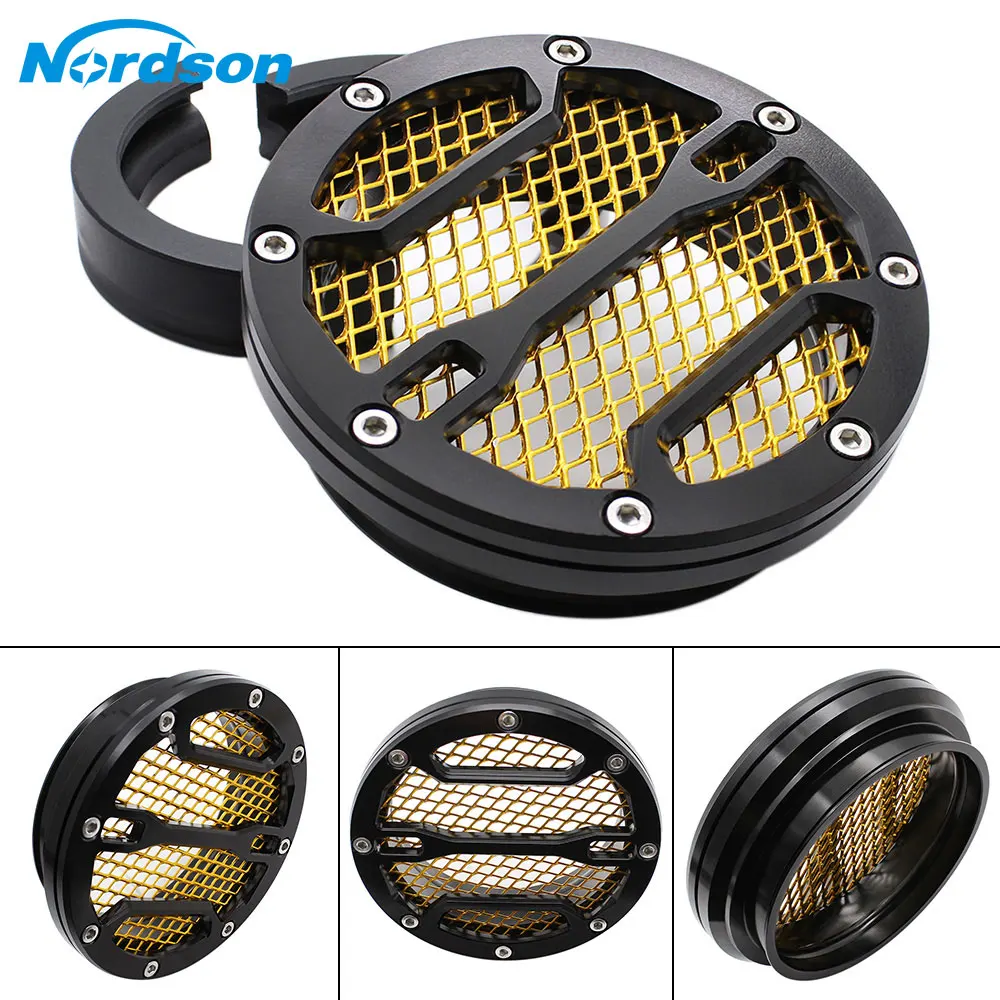 

Motorcycle Air Intake Cover Air intake Filter Black Gold RNineT Accessories for BMW R Nine T R9T 2013 14 2015 2016 2017 2018