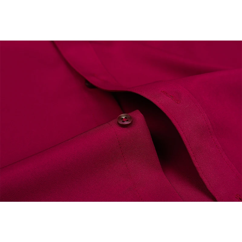 Aoliwen brand Men's shirt 2020 men high-quality long-sleeved casual solid color slim men's formal bamboo fiber | Мужская одежда