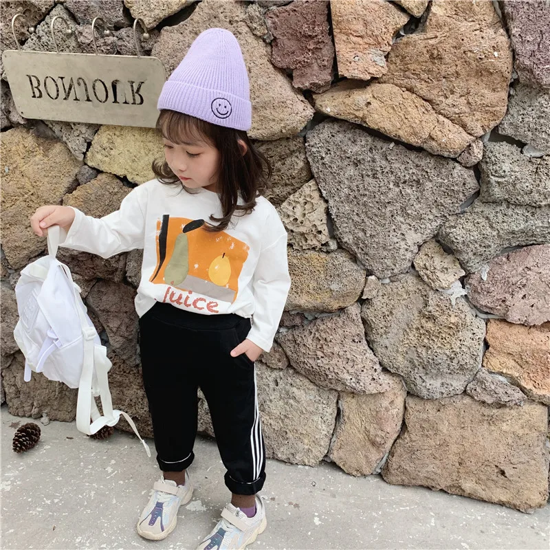 Детская футболка с длинным рукавом и круглым вырезом принтом | Мать ребенок