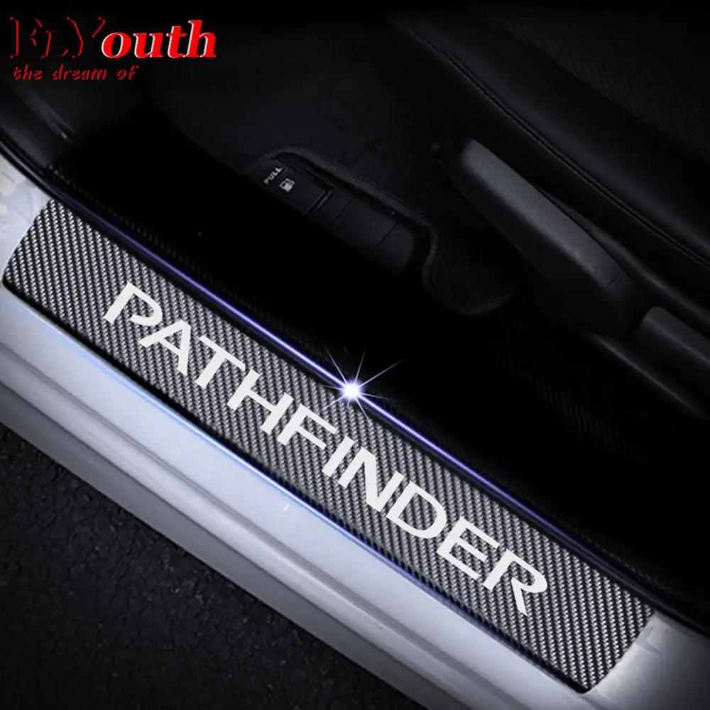4 шт. светоотражающая Накладка на порог автомобиля для Nissan pathfinder|Наклейки