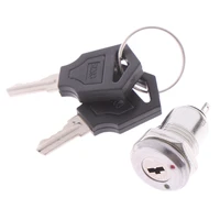 12mm zinc alloy electronic key switch on off lock switch phone lock security power switch tubular terminals2 keys 2 position
