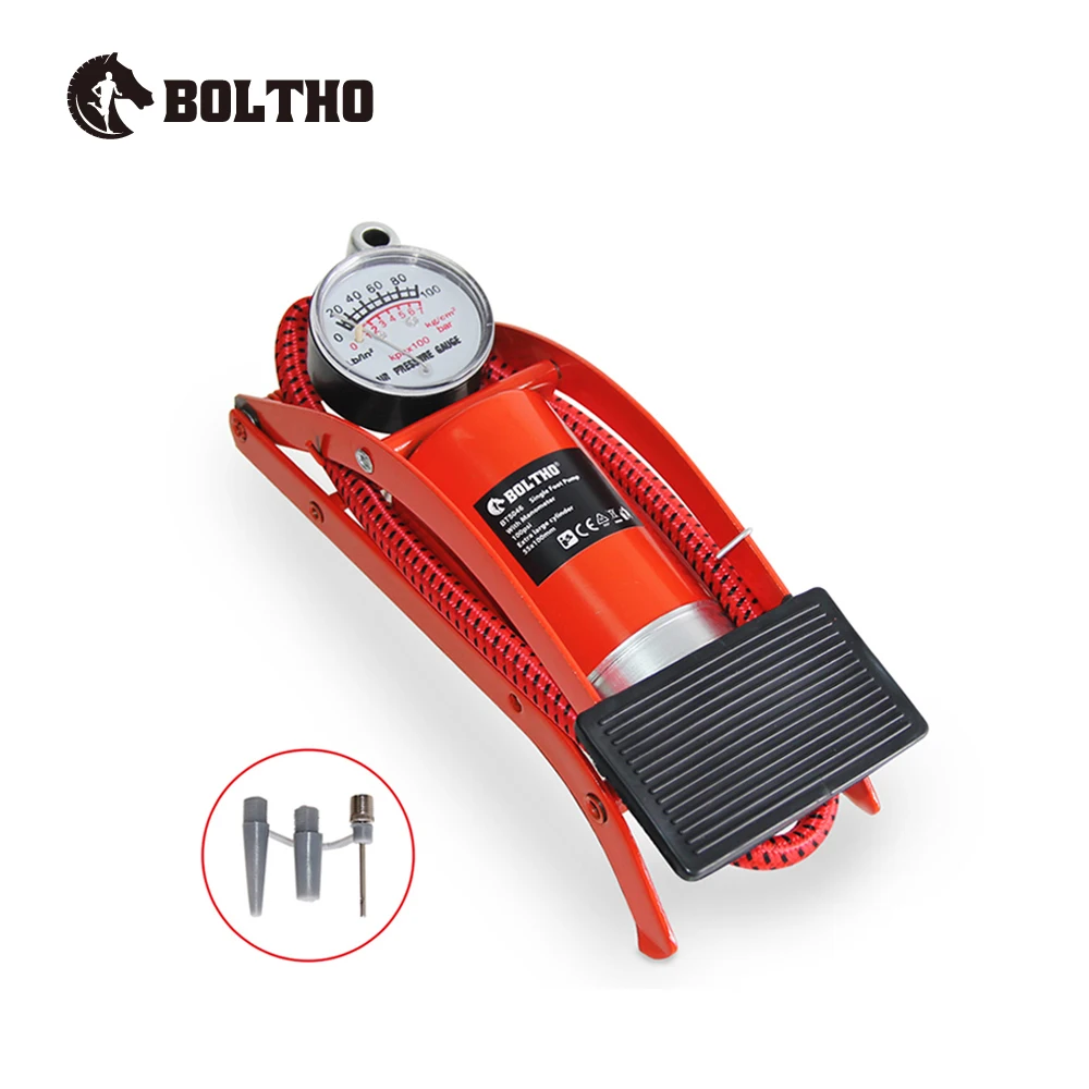 

Ножной насос BOLTHO, портативный насос для напольного велосипеда с точный датчик давления и умными клапанами, воздушный насос для велосипедов,...