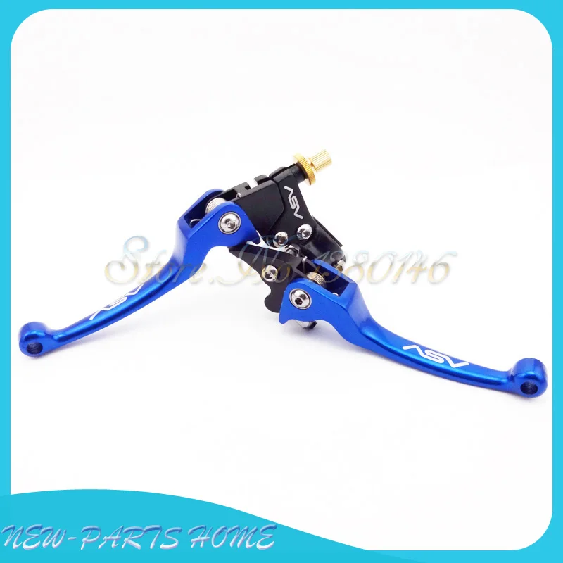 Алюминиевый синий ASV складные сцепные ручки для мотокросса мотоцикла Atv pit dirt bike