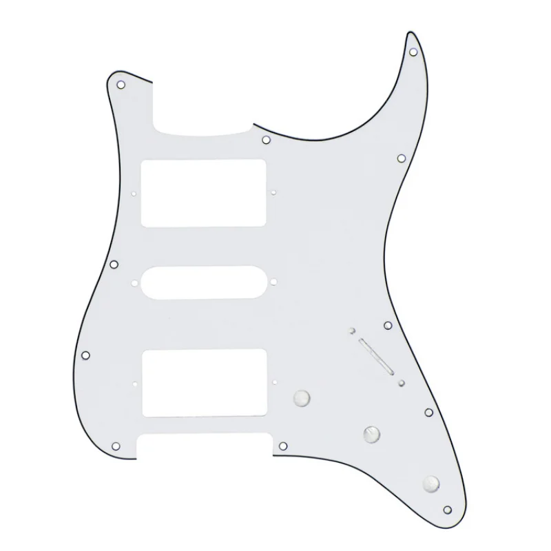 

White 11 Holes Strat Guitar Pickguard HSH ST Scratch Plate for American /Mexico Pure Aluminum Foil Shield Electric Guitar Parts