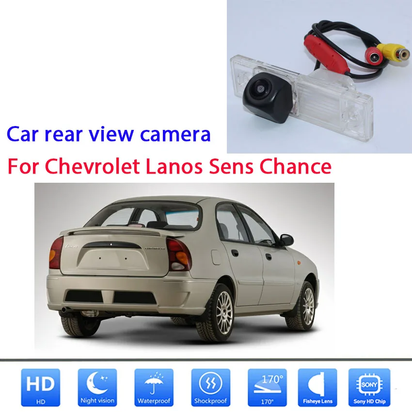 

HD CCD Fisheye Night Vision Waterproof High quality RCA Car Rear View Reverse Backup Camera For Chevrolet Lanos Sens Chance