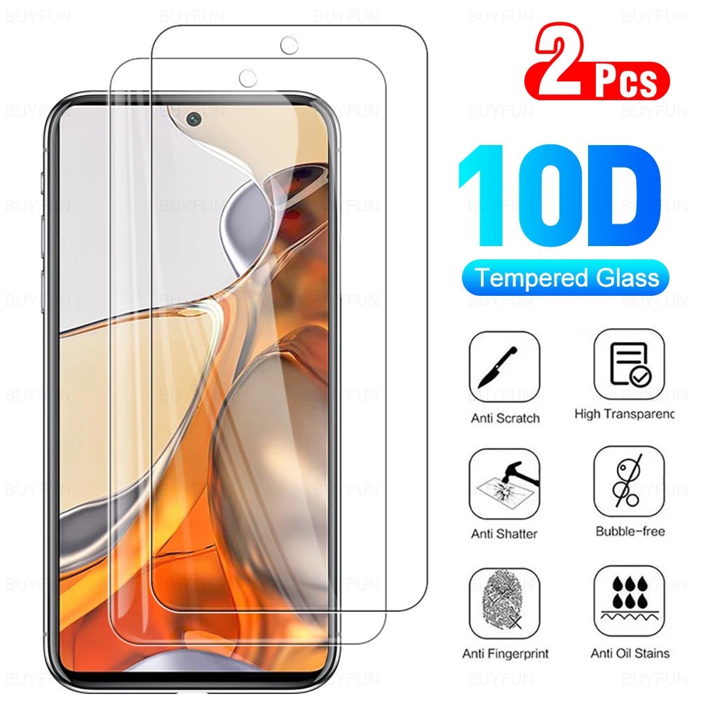 Закаленное стекло для Xiaomi Mi 11TPro 11 T 2 шт. защита экрана 6 67 дюйма прозрачная 10D