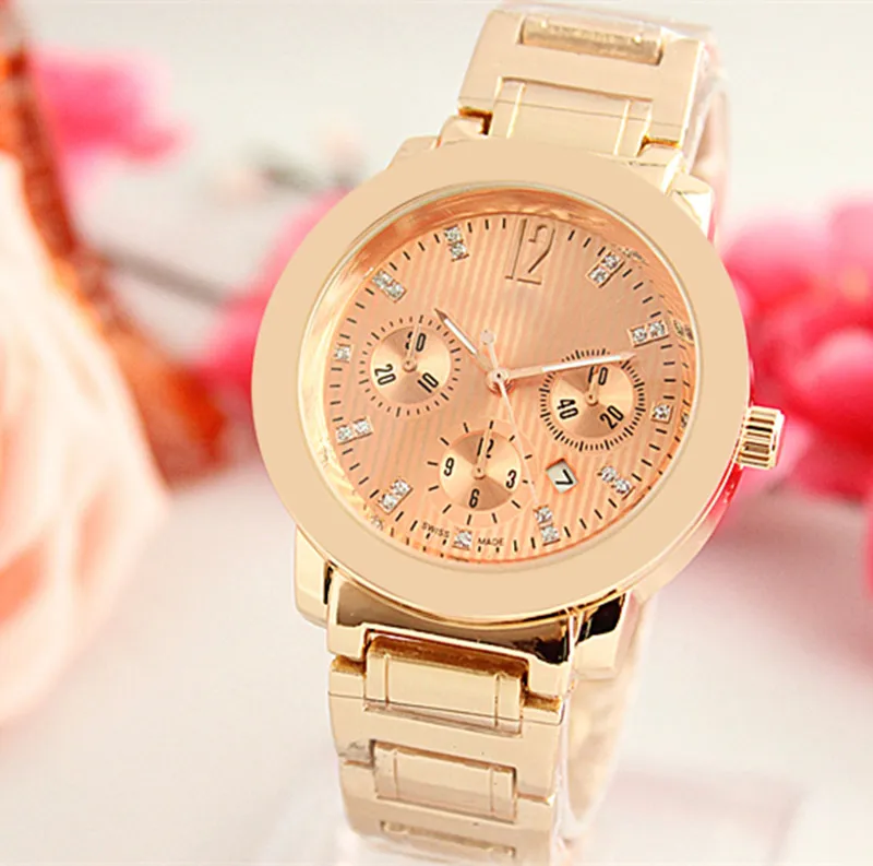 

RLLEN Stainless Steel Men's and Women's Couples Quartz Watches Fashion Luxury Jewelry Gift Temperament Elegant Exquisite