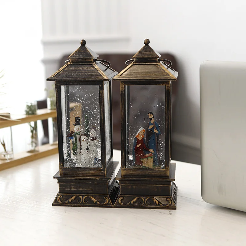 Европейский светильник в стиле ретро Рождественский подарок Ночной с музыкой