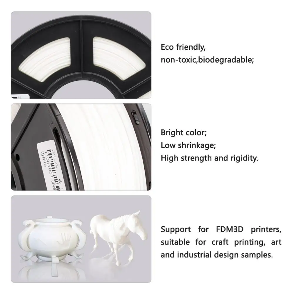 Enotepad PLA PLUS 3d Printer Filament Combo 3 Rolls/Set Sublimation PLA+ Material  With Rohs Reach Certificate 100% Tolerance
