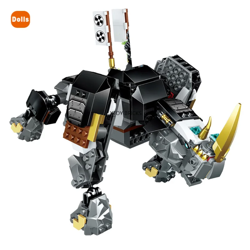 

New 2020 360pcs Ninja Zane's Mino Creature Rhinoceros Model Building Blocks 71719 Ninjagoes Zane Bricks Toys for Child