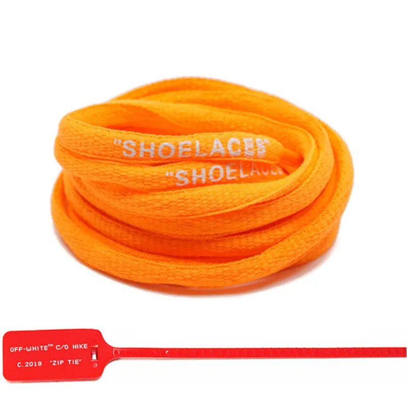 Orange-White Print Новые 4" /63" овальные "шнурки", подписанные совместно шнурки овальные печатные шнурки для кроссовок, белые шнурки - Цвет: Orange-White Print
