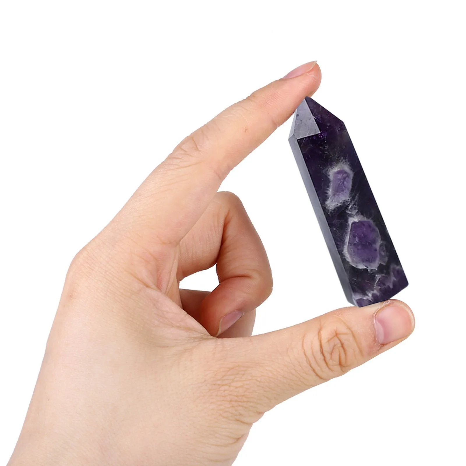 Натуральный гексагональный Хрустальная колонна флюоритовый кварц хрустальный