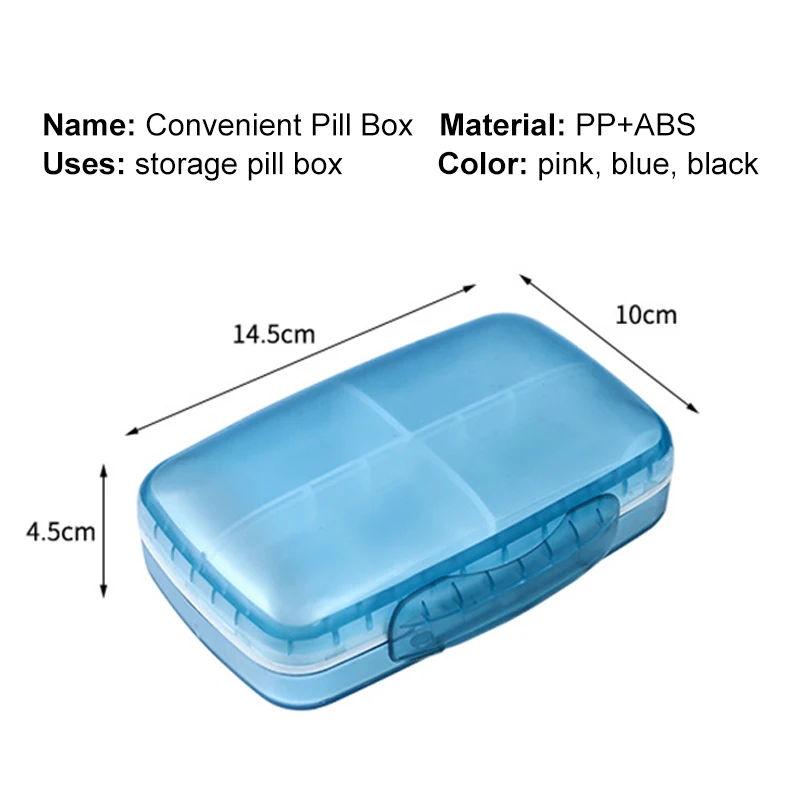 

8 Grids Weekly Pillbox Storage Organizer Portable Pill Case Pill Box Pill Organizer for Tablets Box Storage Plastic Storage Box