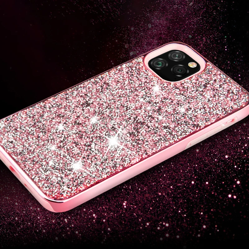 Oincase iphone XS Max XR Роскошный чехол из ТПУ со стразами для X 7 8 9 6 6S Plus 11 Pro |