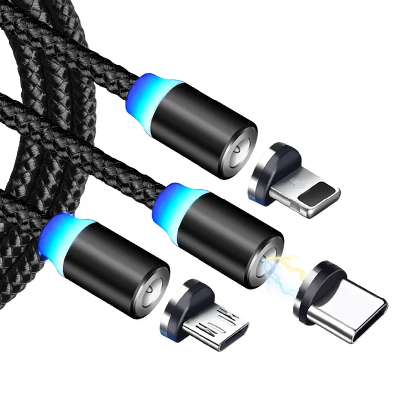 1 м Магнитный кабель Micro USB Type C адаптер зарядное устройство Быстрая зарядка для