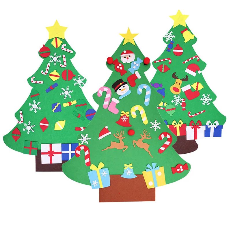 1xKids DIY войлочная Рождественская елка Рождественские подарки для 2019 новогодний