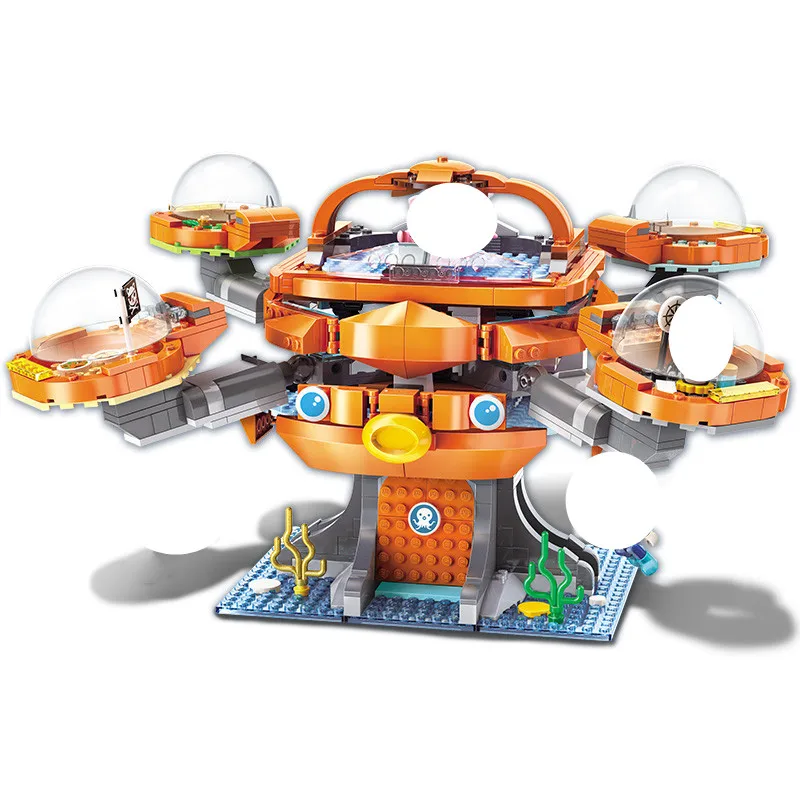 

698pcs Octopus Octopod Kids Gifts Bricks Compatible Enlighten Toys Building Blocks Octonauts for Children Boys with 4 Figures