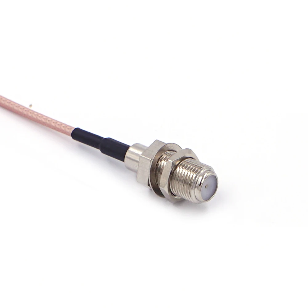 Кабель F Typ to TS9 Переходник female к под прямым углом отрезок RG316 15 см для USB-модема Huawei