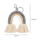 Плетеные радужные Брелки для женщин, брелок ручной работы в стиле бохо, брелок макраме, сумка, Очаровательное украшение для автомобиля, подарки