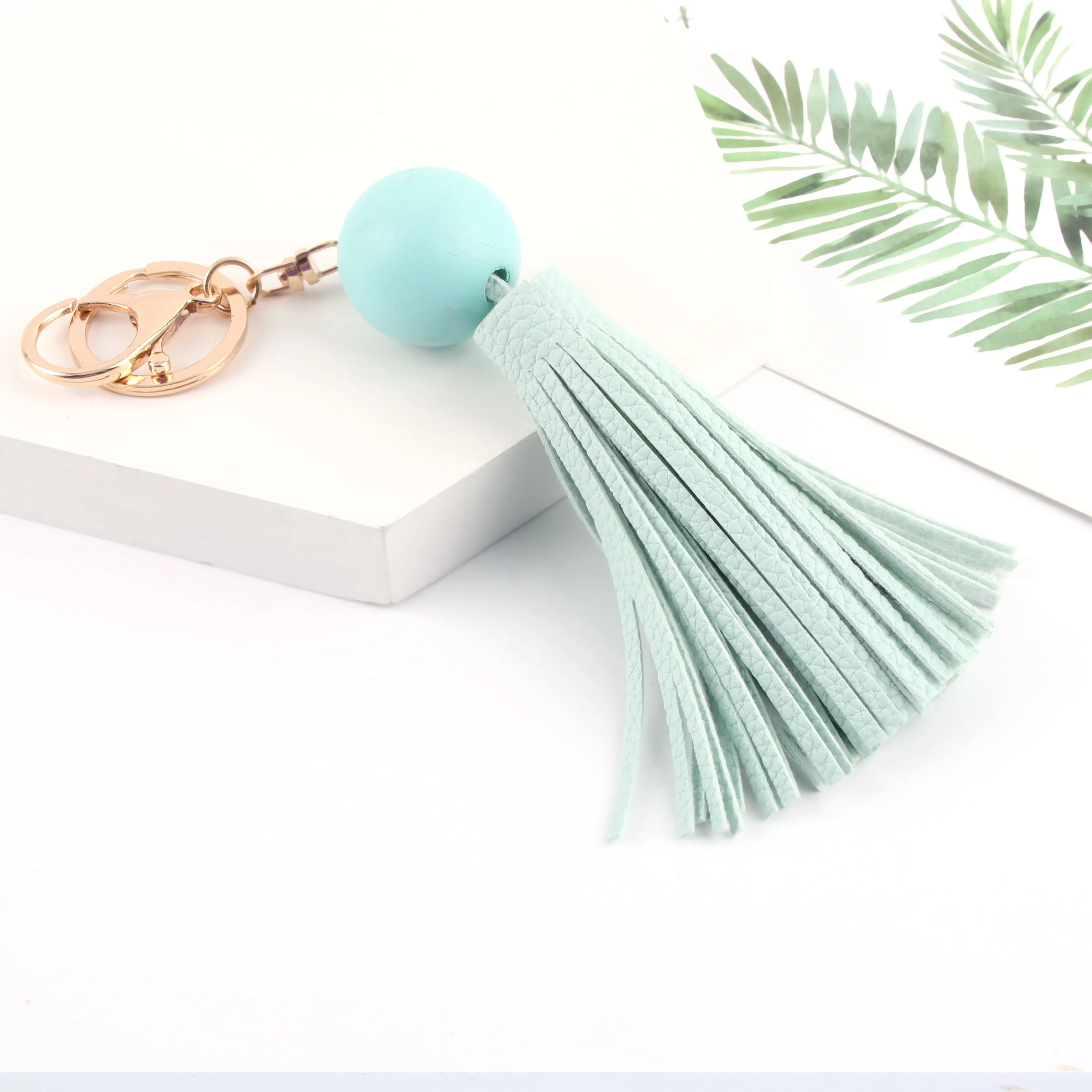 1Pc Handmade Boho PomPom Tassels Coroful Beads Accessories Ornament For Beach Handbag Colorful Pom Pendant E2468-E2473 | Украшения и