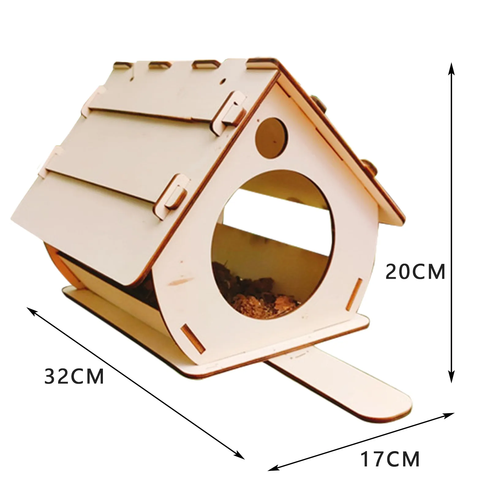 

Hanging Wooden Bird Feeder, Diy Assembled Garden Decoration, Outdoor Bird Cage Comedero Pajaro Mangeoire Oiseaux Exterieur