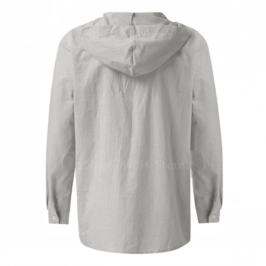 

Man Retro Long Sleeve Bandage V Neck Tshirts Medieval Viking Vinatge Shirt Linen Casual Streetwear Loose Male Hooded T-shirt Tee